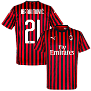 Maillot Zlatan Ibrahimovic<br>AC Milan Domicile<br>2019 - 2020