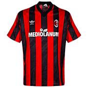 AC Milan<br>Thuis Voetbalshirt<br>1990 - 1991