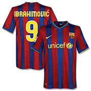 Zlatan Ibrahimovic<br>Barcelona Thuis Voetbalshirt<br>2009 - 2010