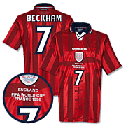 Beckham<br>Engeland Uit Voetbalshirt<br>World Cup 1998