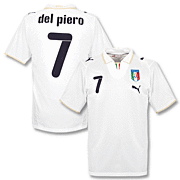 Del Piero<br>Italy Away Shirt<br>2007 - 2008