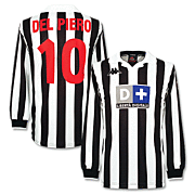 Del Piero<br>Juventus Thuis Voetbalshirt<br>1998 - 1999