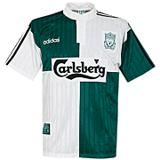 Liverpool<br>Camiseta Visitante<br>1995 - 1996