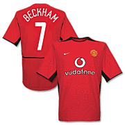 Beckham<br>Man Utd CL Home Jersey<br>2002 - 2003
