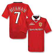 Beckham<br>Man Utd CL Home Shirt<br>1999 - 2000