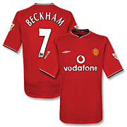 Beckham<br>Man Utd Home Shirt<br>2001 - 2002