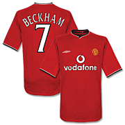 Beckham<br>Manchester United Thuisshirt<br>2000 - 2001