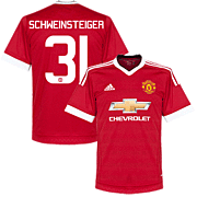 Schweinsteiger<br>Man Utd Thuis Voetbalshirt<br>2015 - 2016
