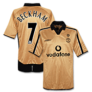 Beckham<br>Manchester United CL Uit 
Eeuwfeest Voetbalshirt<br>2001 - 2002