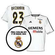 Beckham<br>Real Madrid Thuis Copa del Rey Voetbalshirt<br>2003 - 2004
