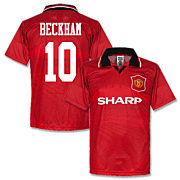 Beckham<br>Manchester United Thuisshirt<br>1996 - 1998