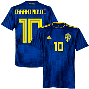 Zlatan Ibrahimovic<br>Zweden Uit Voetbalshirt<br>2018 - 2019