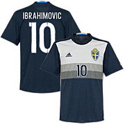 Zlatan Ibrahimovic<br>Sweden Away Shirt<br>2016 - 2017