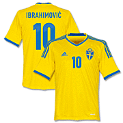 Zlatan Ibrahimovic<br>Sweden Home Shirt<br>2013 - 2014