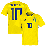 Zlatan Ibrahimovic<br>Sweden Home Shirt<br>2018 - 2019