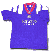 Glasgow Rangers<br>Home Shirt<br>1992 - 1993